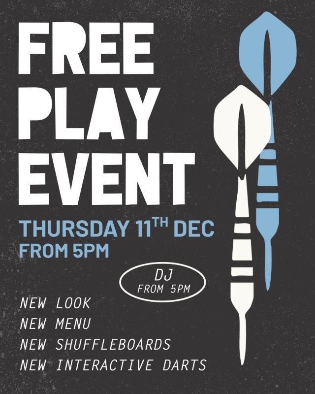 Free play event at The Playwright